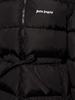 Belted nylon down jacket