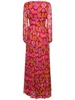 Freya printed chiffon long dress