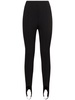 Stretch jersey skinny pants w/ stirrups