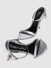 105mm Padlock metallic leather sandals