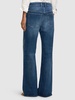 Mid rise denim straight jeans w/ chain