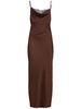 Satin midi slip dress