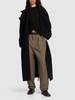 Belted long wool wrap coat