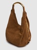 Chambred suede tote bag