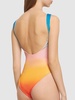 Faded print one piece swimsuit