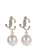 JC imitation pearl drop earrings