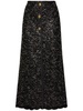 Sequined tweed midi skirt