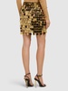 Round sequined mesh mini skirt