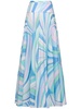 Printed cotton muslin maxi skirt