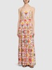 Merle printed viscose crepe long dress