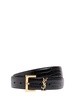 YSL croc embossed leather belt