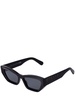 Cat-eye bio-acetate sunglasses w/ chain