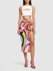 Iride printed Lycra midi skirt