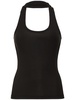 Ribbed stretch viscose tank top