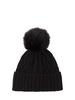 Virgin wool blend beanie w/ pompom