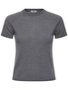 Virgin wool knit crewneck t-shirt