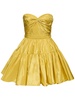 Strapless taffeta mini dress