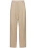 Pleated tailored linen blend pants