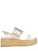 60mm Summer Strass leather wedges