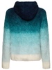 Gradient mohair blend knit hoodie