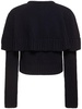 Wool & cashmere knit cape cardigan