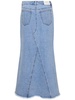 Miles patchwork denim maxi skirt