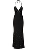 Noche embroidered triangle maxi dress