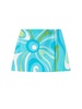 Printed silk twill mini skirt