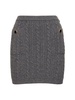 Wool knit mini skirt