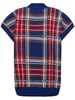 Gilette check wool short-sleeve sweater