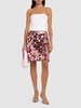 Round sequined mesh mini skirt