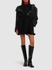 Oversize short wool melton jacket dress