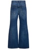 Mid rise denim straight jeans w/ chain