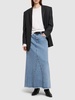 Miles patchwork denim maxi skirt