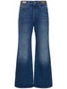 Mid rise denim straight jeans w/ chain