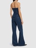 Denim bandeau jumpsuit