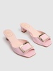 45mm Trompette patent leather mules