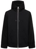 Cotton blend zip hoodie