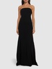 Angelique strapless crepe gown