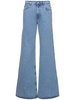 Low waist wide leg cotton denim pants