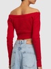 Millie cashmere off-he-shoulder cardigan