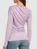 Fluid asymmetric draped jersey top