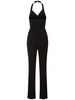 V-neck tailored crepe jumpsuit