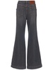 Denim high rise flared jeans