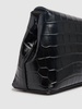 T-Lock croc embossed leather clutch