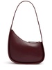 Half Moon shiny leather shoulder bag