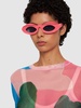 Dark Doodad pink acetate sunglasses