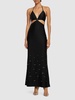 Noche embroidered triangle maxi dress