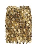 Round sequined mesh mini skirt