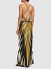 Ray Of Gold printed silk twill dress